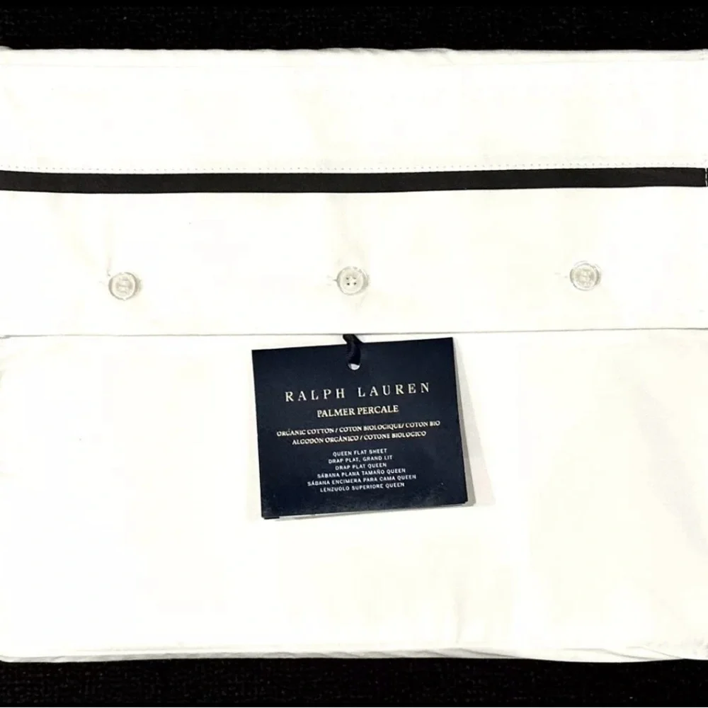 $175 NEW RALPH LAUREN HOME QUEEN FLAT SHEET LOFT GRAY